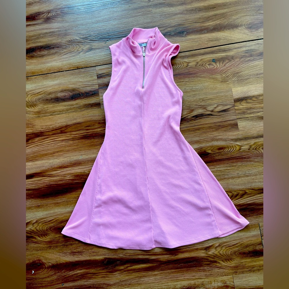 Zara Collared Skater Dress with zipper